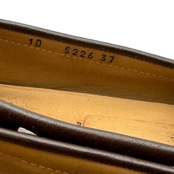 Prada Brown Pebbled Leather Loafers Shoes women’s EU 37 Italy Classic Slip-On - Picture 3 of 12